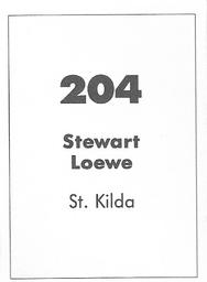 1990 Select AFL Stickers #204 Stewart Loewe Back